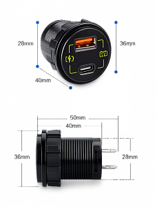 TDS TS-CAU58 Красный разветвитель авто (Врезной)